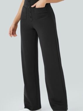 NWT HALARA Black Boot Cut Flare Pants